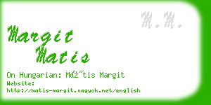 margit matis business card